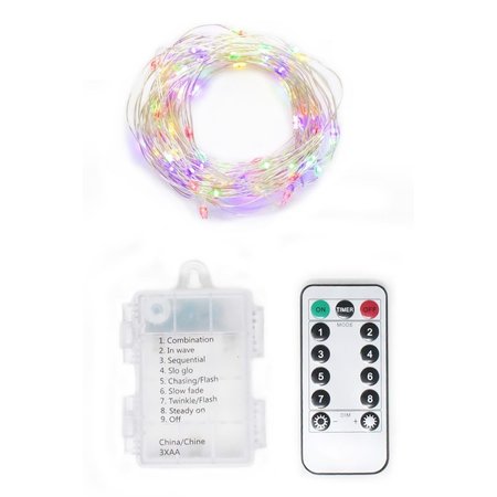 PERFECT HOLIDAY 100 LED Battery Operated String Light with remote Multicolor 5129